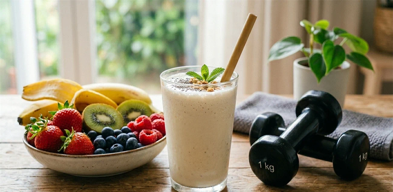 שייק פורמולה 1 הרבלייף רענן לצד פירות טריים