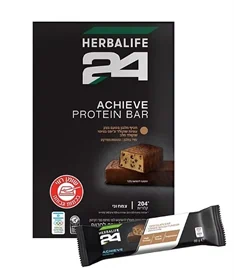 חטיף חלבון הרבלייף ACHIEVE H24 - בצק עוגיות שוקולד צ'יפס